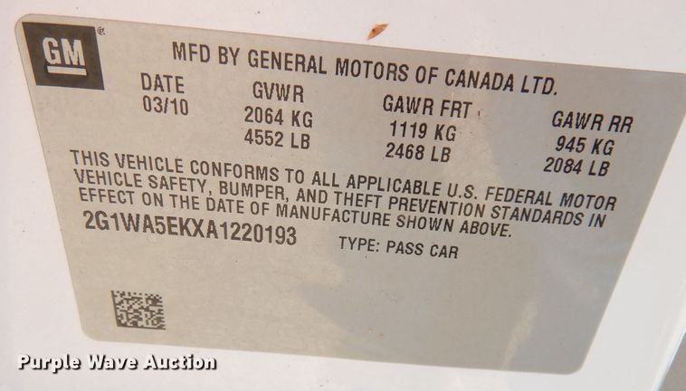 image for item DG0915 2010 Chevrolet Impala