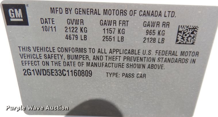 image for item DK2995 2012 Chevrolet Impala Police Cruiser