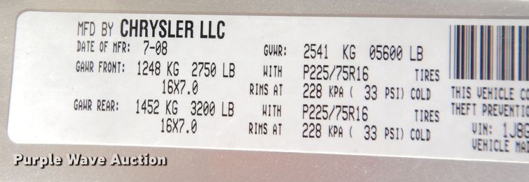 image for item DK2996 2008 Jeep Liberty  SUV