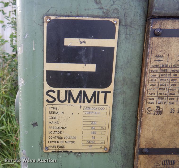 image for item DK8235 Summit SNB400X1000  lathe