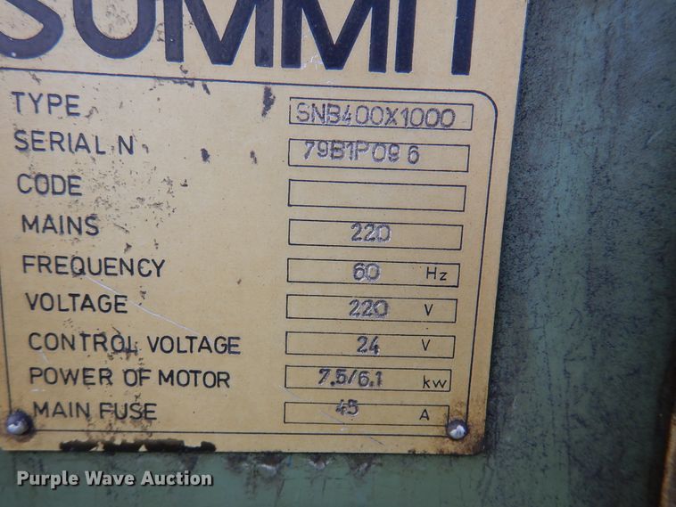image for item DK8235 Summit SNB400X1000  lathe