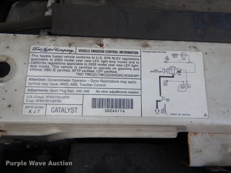 image for item DL3083 2003 Ford Ranger  SuperCab pickup truck