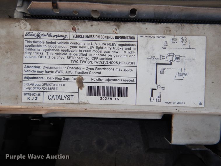 image for item DL3089 2003 Ford Ranger  SuperCab pickup truck