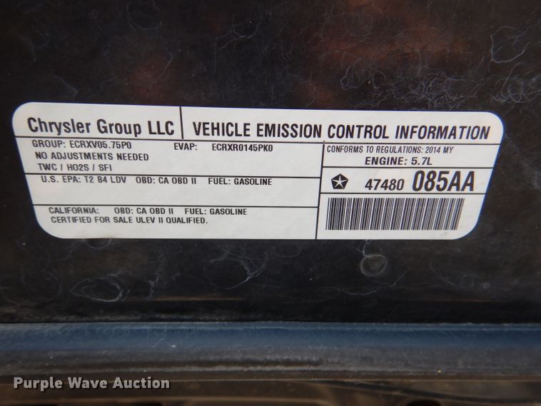 image for item DL3125 2014 Dodge Charger Police