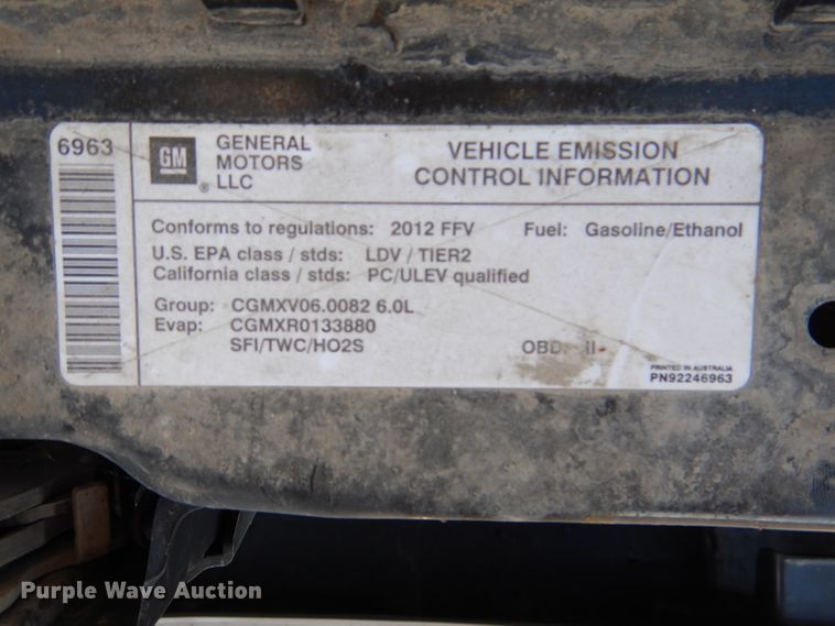 image for item DL3141 2012 Chevrolet Caprice Police