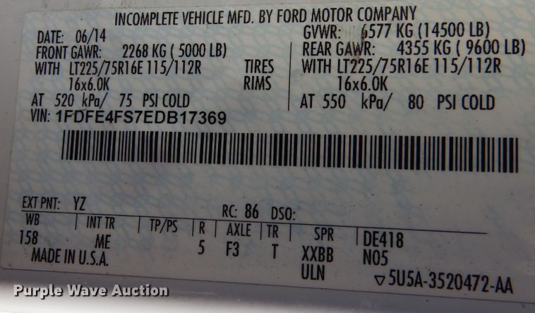 image for item DM5111 2014 Ford Econoline E450  shuttle bus