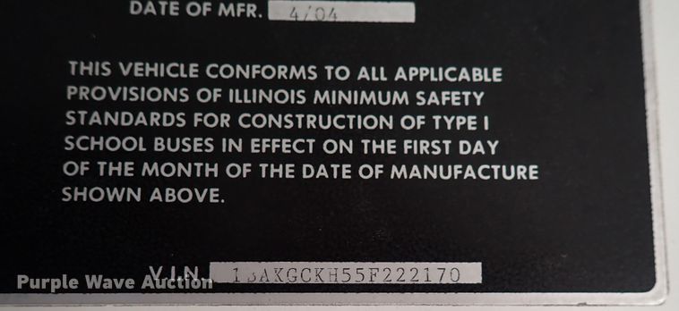 image for item DN2118 2005 Blue Bird Vision  school bus