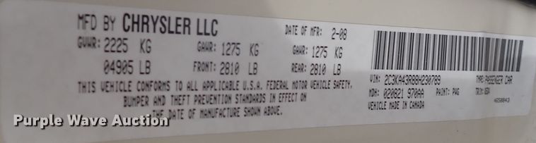 image for item DN2147 2008 Chrysler 300