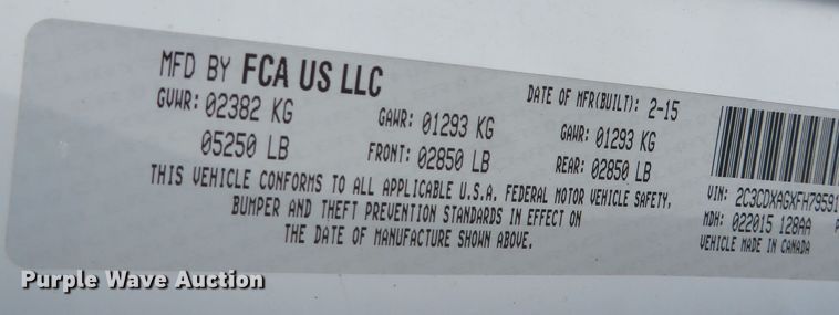 image for item DN5994 2015 Dodge Charger Police