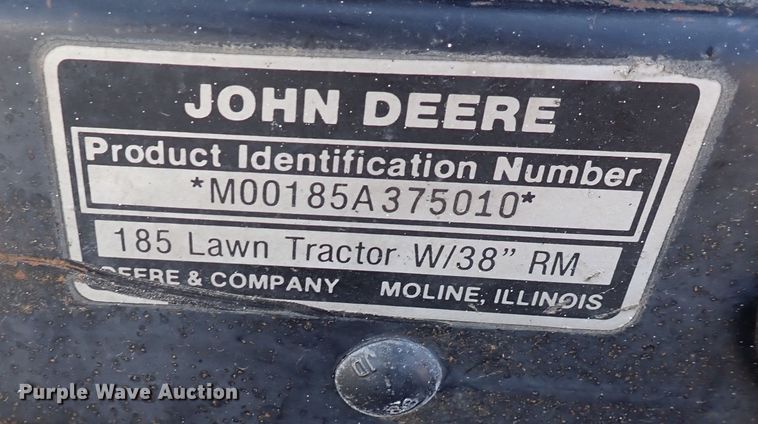 image for item EV9921 John Deere 185  lawn mower