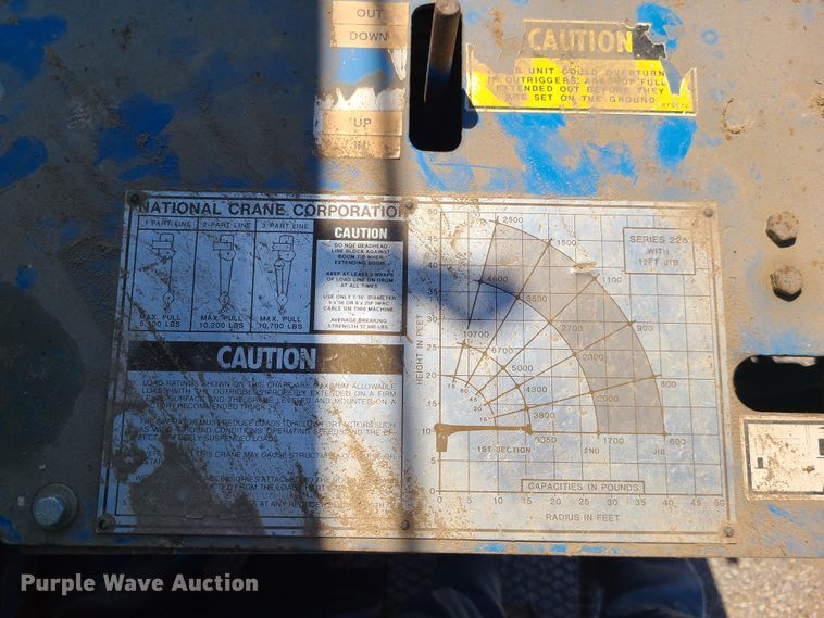 image for item IC9990 1985 International 1654  crane truck