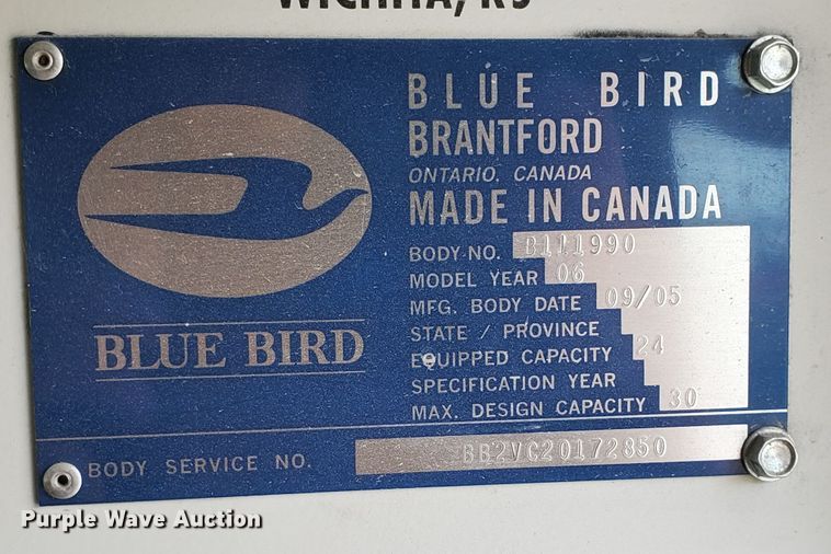 image for item KC9576 2005 Ford E450 Bluebird  school bus