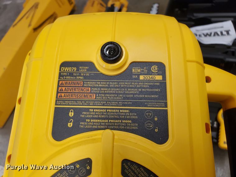 image for item KC9591 DeWalt DW079  self-leveling rotary laser