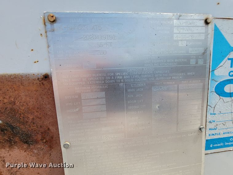 image for item KD9581 2002 Chevrolet C7500  forestry bucket truck