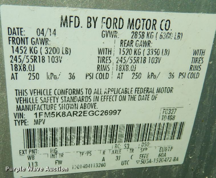 image for item KI9514 2014 Ford Explorer Police Interceptor  SUV