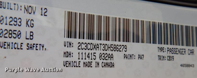 image for item KI9516 2013 Dodge Charger Police