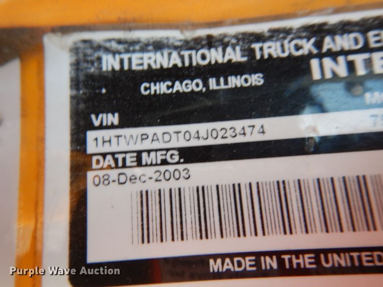 image for item KI9544 2004 International WorkStar 7500  dump truck