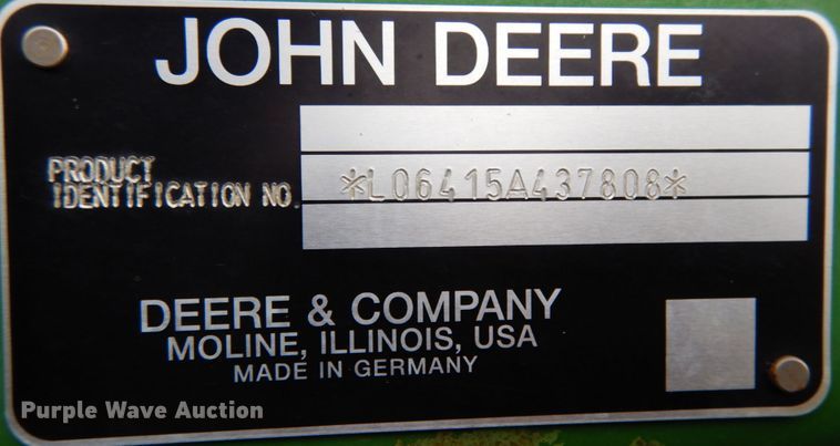 image for item KI9547 John Deere 6415  tractor