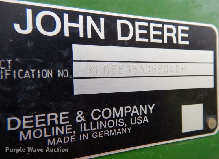 image for item KI9548 John Deere 6615  MFWD tractor