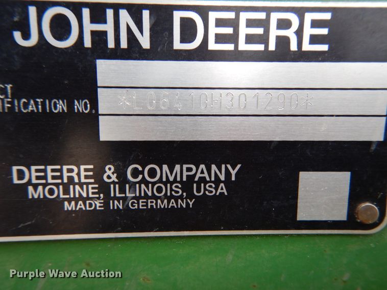 image for item KI9549 John Deere 6410  tractor