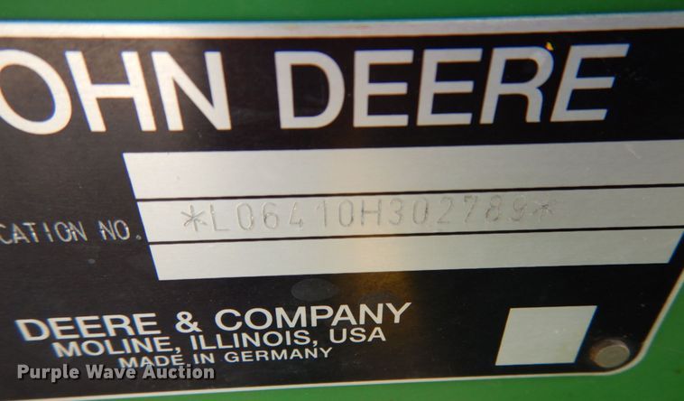 image for item KI9550 John Deere 6410  tractor