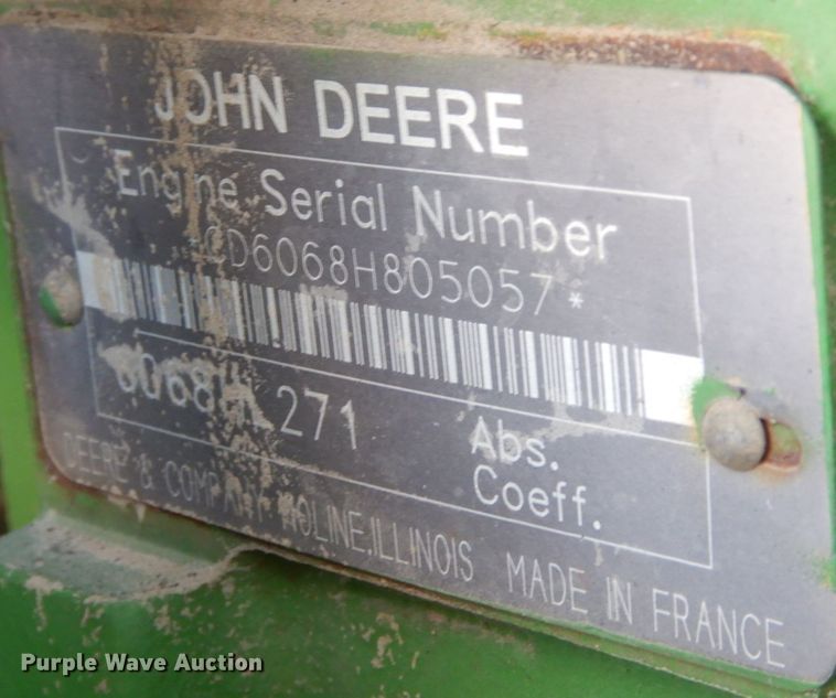 image for item KI9552 2003 John Deere 6615  MFWD tractor