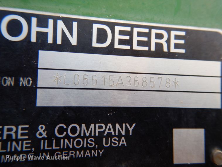 image for item KI9552 2003 John Deere 6615  MFWD tractor