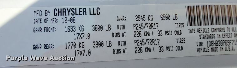 image for item KQ9220 2009 Dodge Durango  SUV