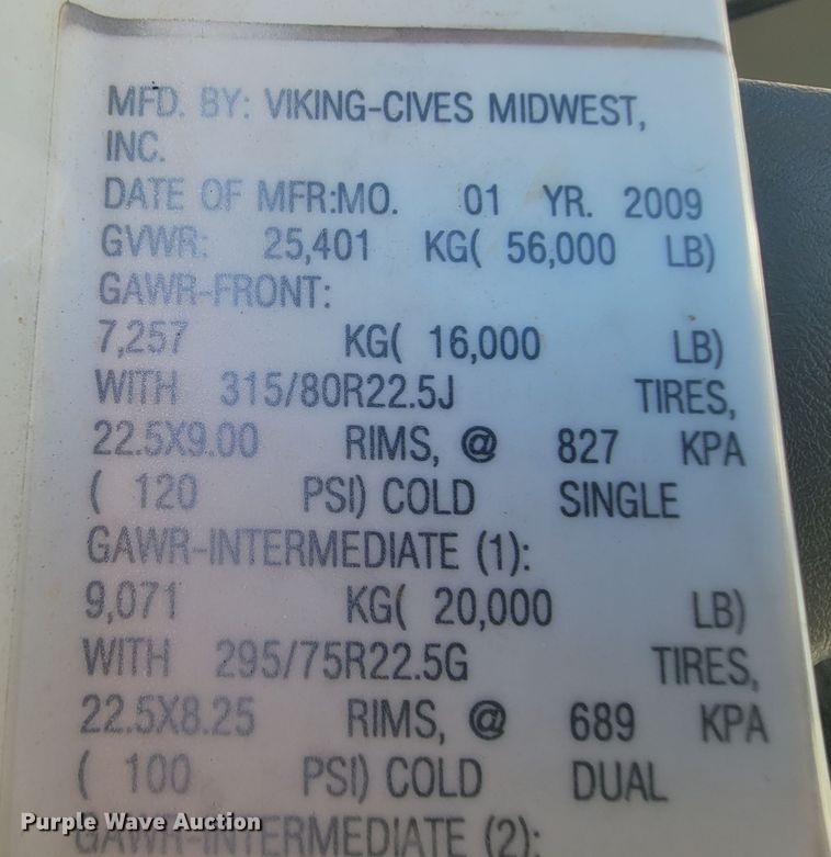 image for item KQ9239 2009 International WorkStar 7500  dump truck