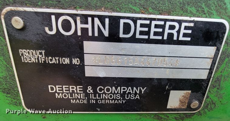 image for item KQ9254 John Deere 6615  tractor