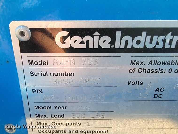 image for item KQ9324 Genie AWP-30S  vertical lift