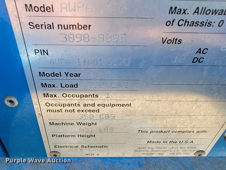 image for item KQ9324 Genie AWP-30S  vertical lift