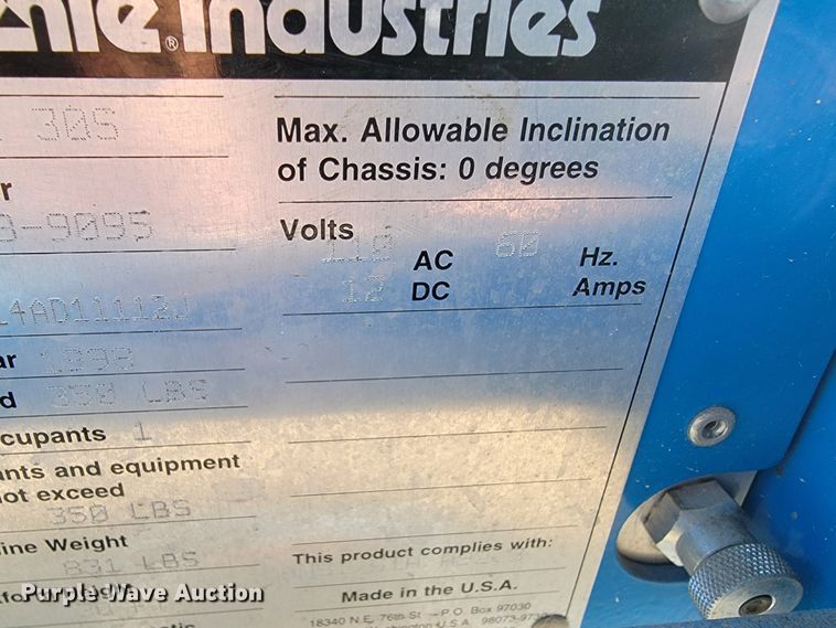 image for item KQ9324 Genie AWP-30S  vertical lift