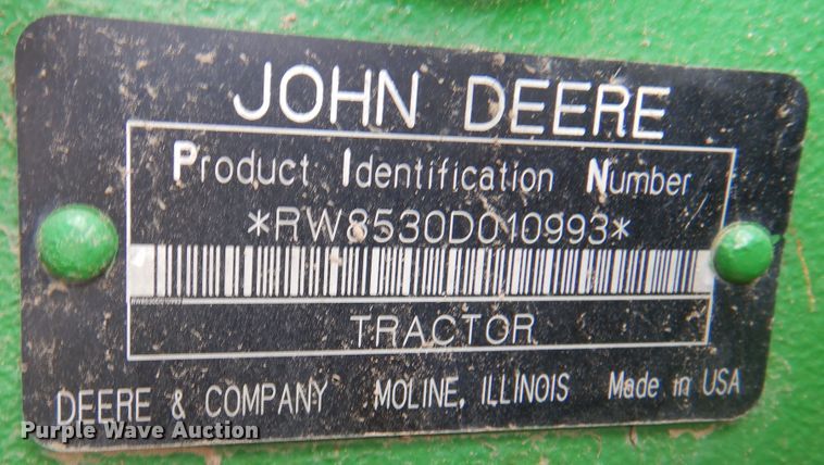 image for item DI5288 2007 John Deere 8530  MFWD tractor