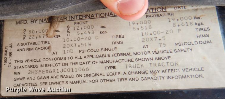 image for item DI5290 1988 International F9300  grain truck