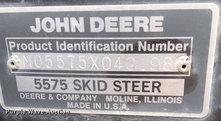 image for item DI5291 1998 John Deere 5575  skid steer loader