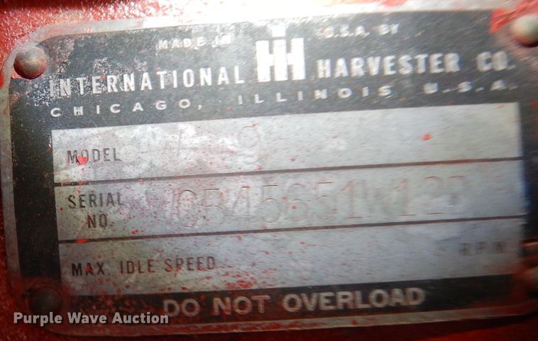 image for item DL3185 1950 McCormick-Deering W-9  tractor