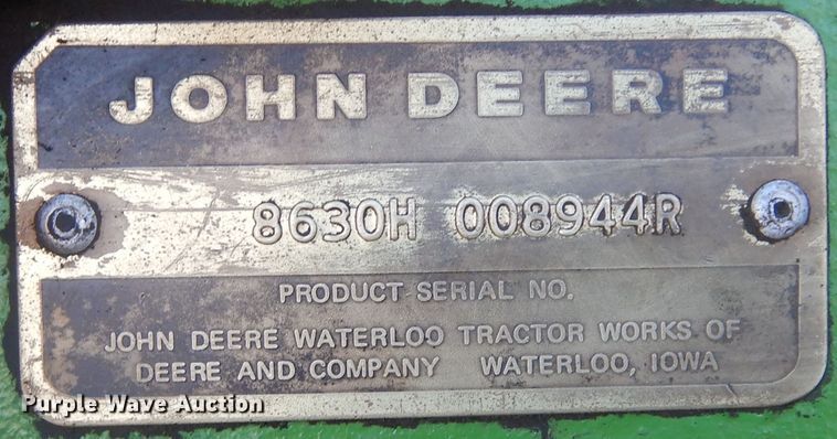 image for item DL6384 1978 John Deere 8630  4WD tractor