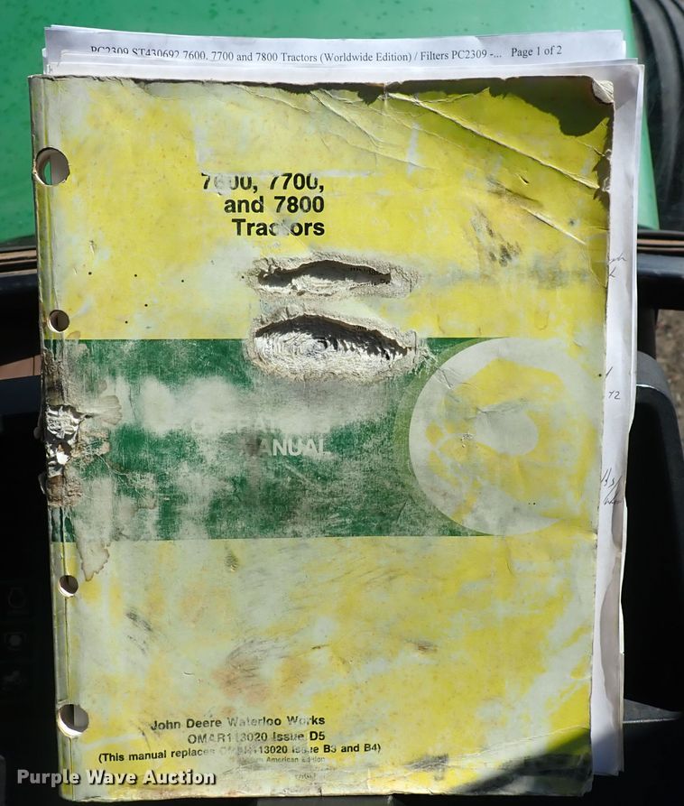 image for item DN2079 1996 John Deere 7800  tractor