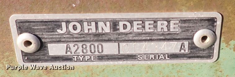 image for item DN2082 John Deere A2800  five bottom plow