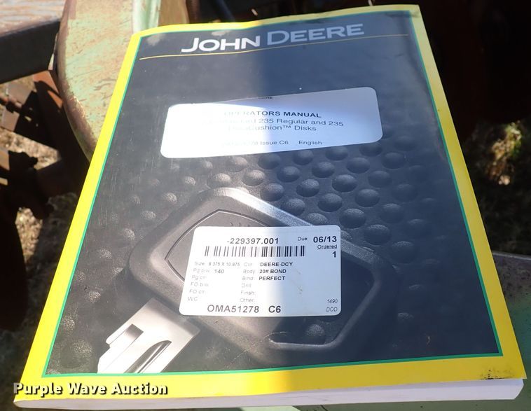 image for item DN2098 John Deere 235  double off-set disk