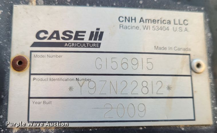 image for item IQ9246 2009 Case IH 2162  draper head