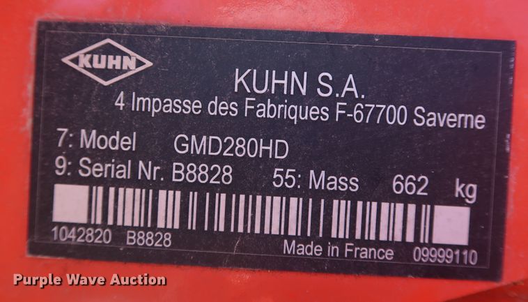image for item KQ9710 2020 Kuhn GMD280HD  disc mower
