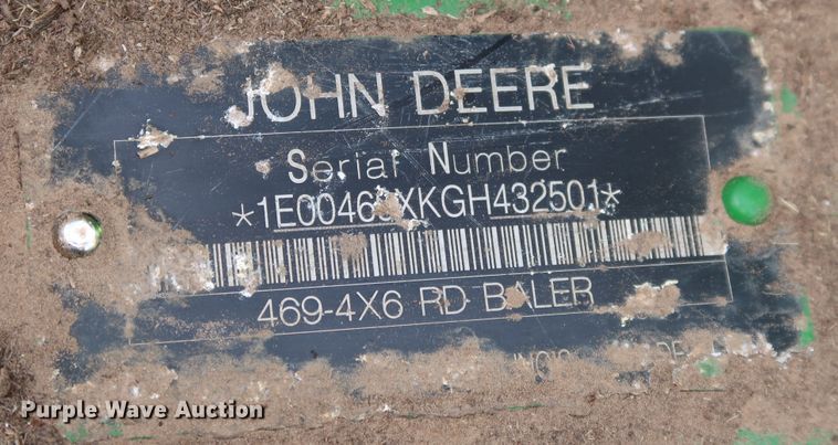 image for item KQ9712 2016 John Deere 469  round baler