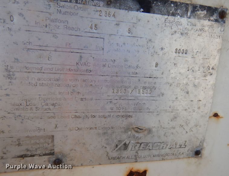 image for item JQ9248 1994 Simon-Duplex 98005-94  bucket truck