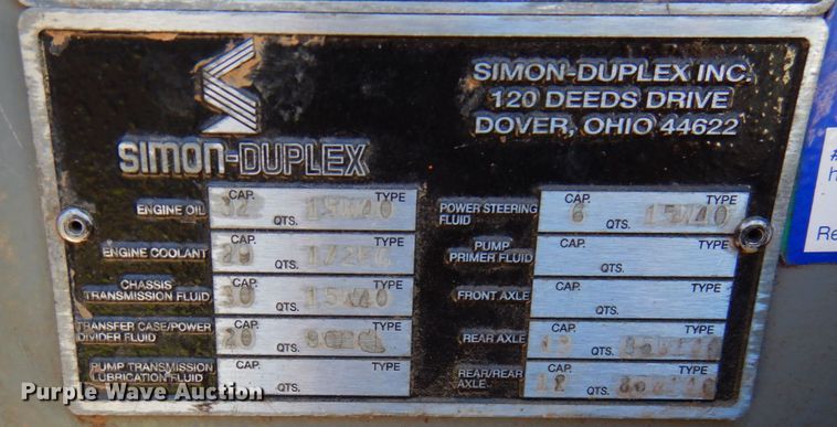 image for item JQ9248 1994 Simon-Duplex 98005-94  bucket truck