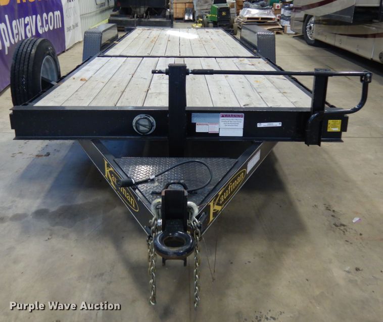 image for item JQ9252 2015 Kaufman  tilt deck equipment trailer