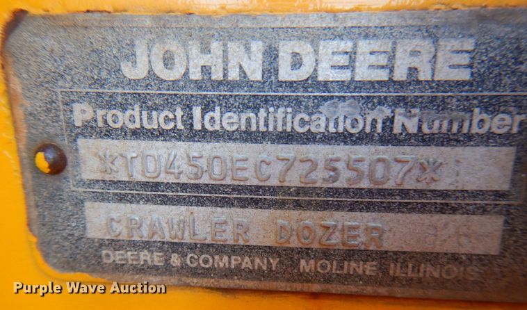 image for item JQ9260 1986 John Deere 450E  dozer