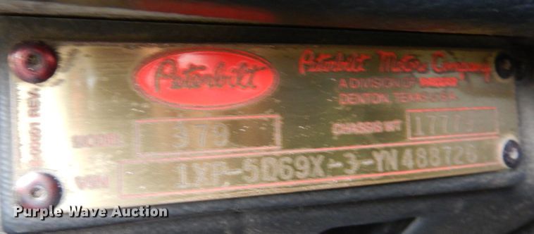 image for item JQ9261 2000 Peterbilt 379  dump truck