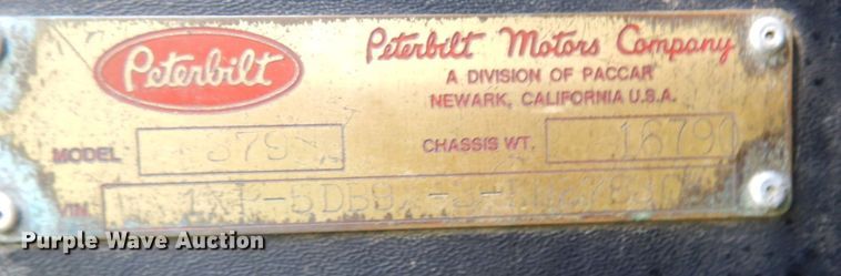 image for item JQ9267 1989 Peterbilt 379  semi truck